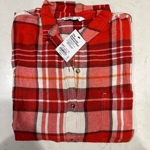 Sonoma Brand Women’s Red, White and Black Flannel Shirt Size XXL